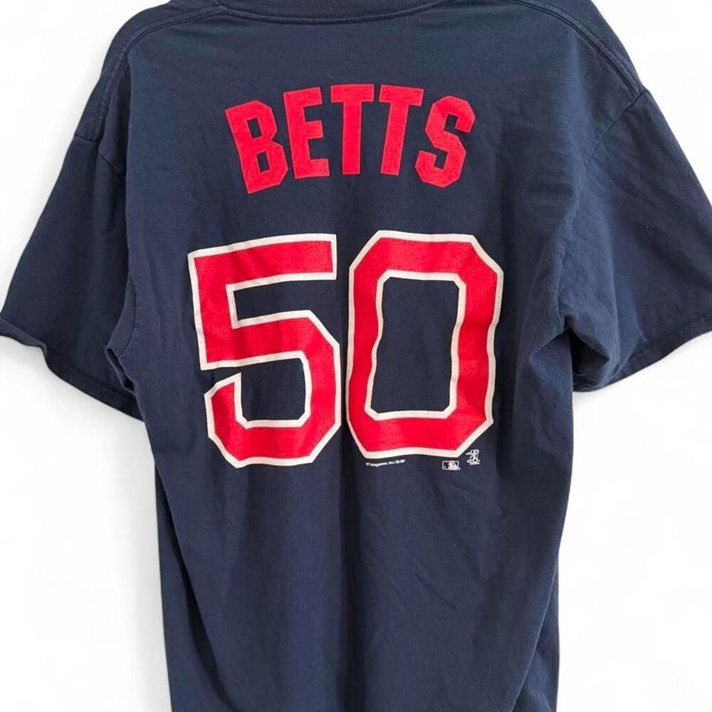 Boston Red Sox Mookie Betts #50 MLB Navy Graphic T-Shirt Tee